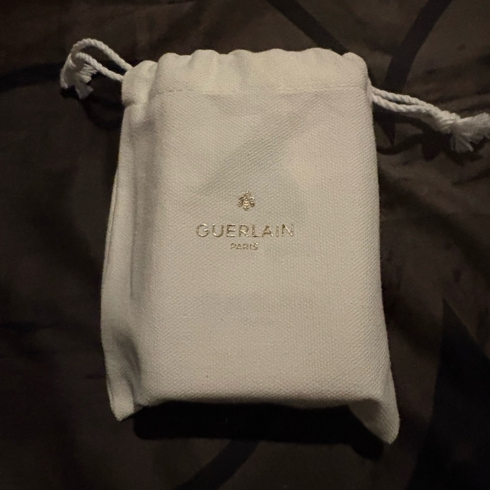 Guerlain White Pouch and Pink Perfume Set